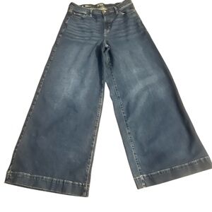 a.n.a Flare Wide-Leg Jeans in Deep Blue